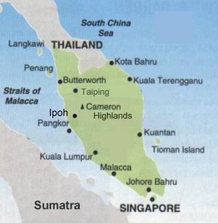 Map of Peninsular ( Western ) Malaysia