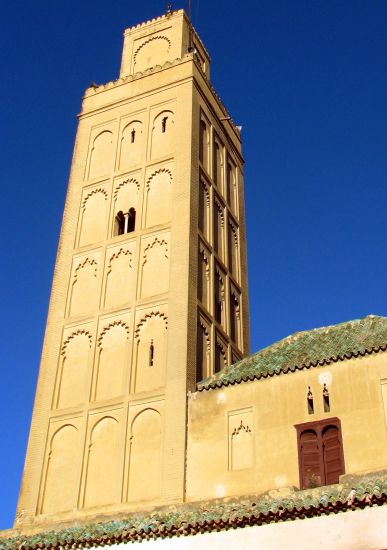 The Minaret on the Bab Berdieyinne Mosque in Meknes