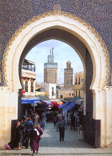 Bab Bou Jeloud gateway in Fez