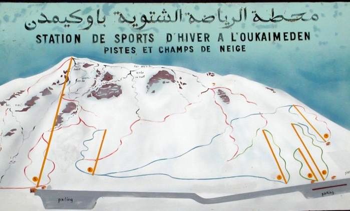Ski Runs on Djebel Okaimeden in the High Atlas of Morocco