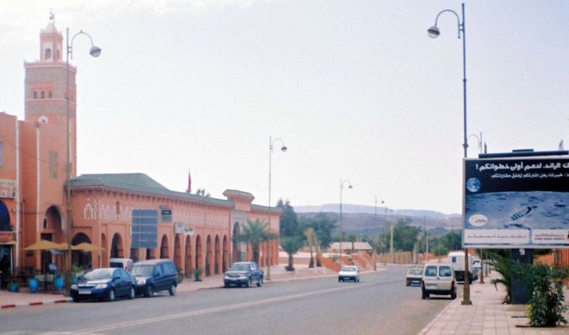City centre in Quarzazate in the sub-sahara