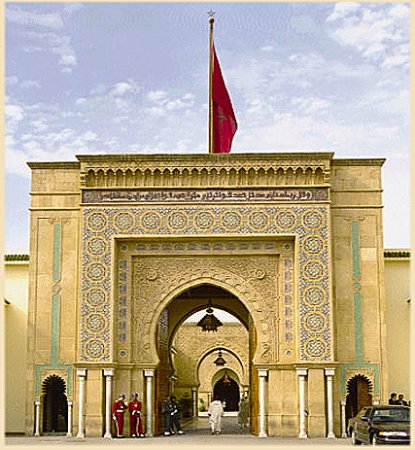 Gates of the Royal Palace in Rabat - capital city of Morocco