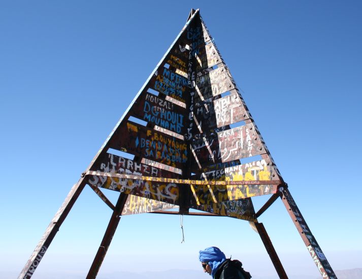 Summit Pyramid on Djebel Toubkal in the High Atlas