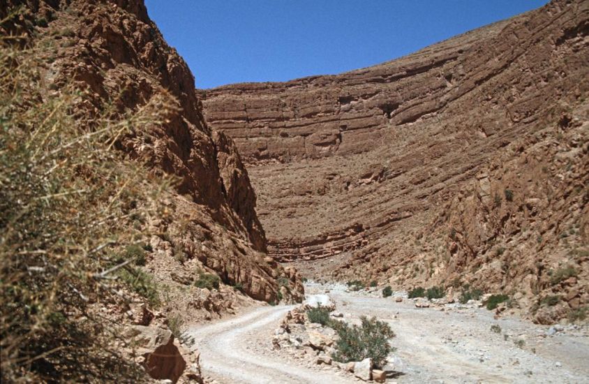 Todra Gorge in the sub-sahara of Morocco