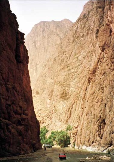 Todra Gorge in the sub-sahara of Morocco
