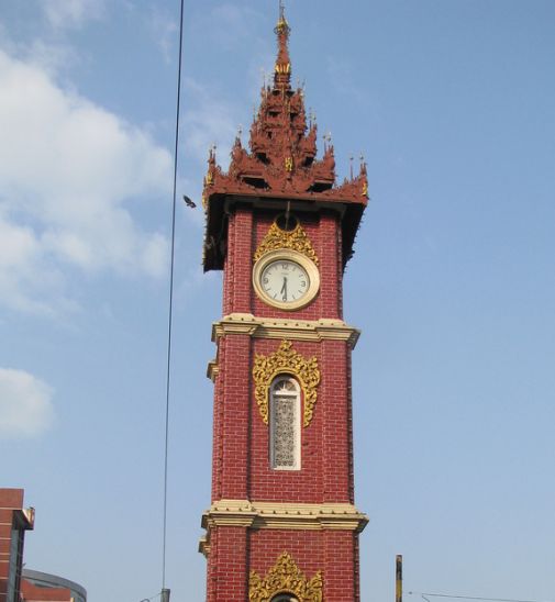 Clock Tower in Mandalay in northern Myanmar / Burma