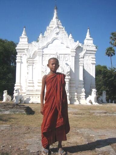 Young Monk at Settawya Paya at Mingun