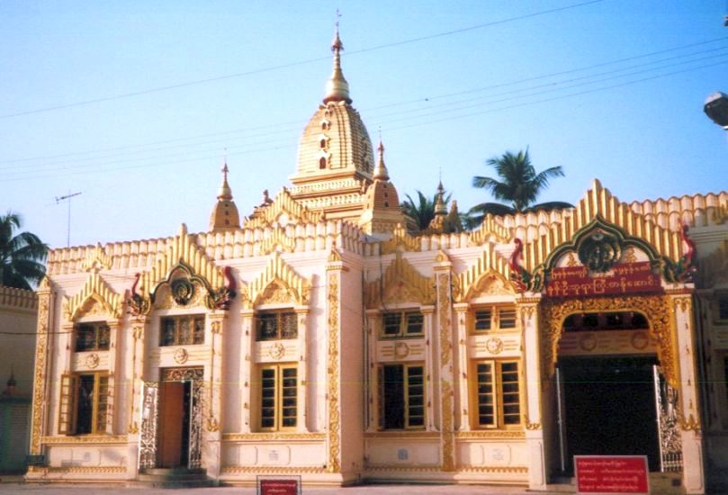 Temple at Botataung Paya in Yangon ( Rangoon ) in Myanmar ( Burma )