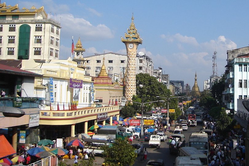 Mahabandoolah Street in central Yangon