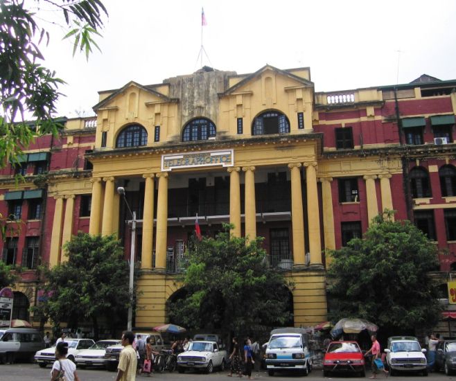 Telegraph Office in Yangon ( Rangoon ) in Myanmar ( Burma )