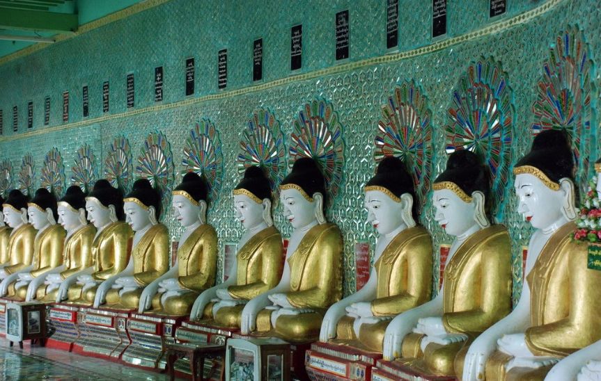 Buddha Statues in Soon U Ponya Shin Paya on Sagaing Hill