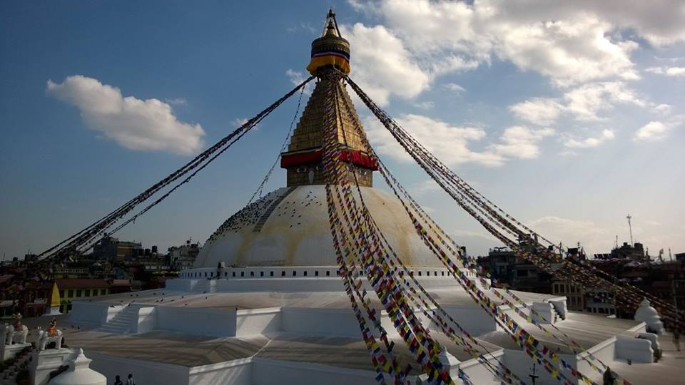 Buddhist Stupa at Bodnath ( Baudhanath ) in Kathmandu