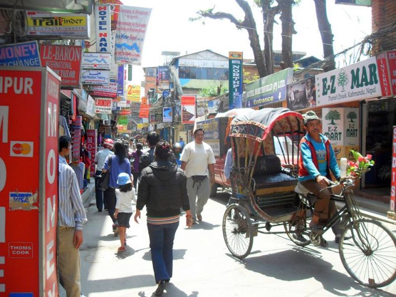 Thamel in Kathmandu