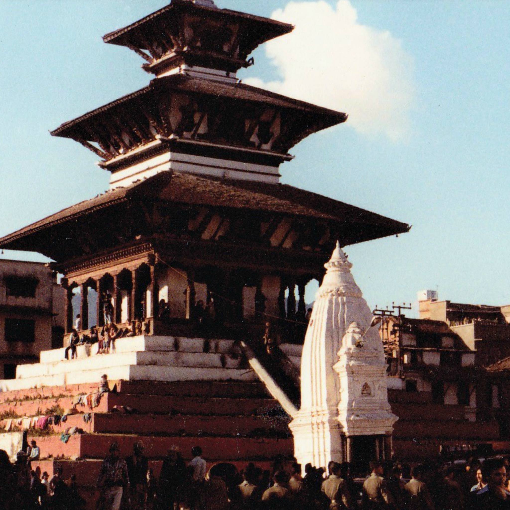 Medieval Pagoda-style Temples in Durbar Square in Kathmandu