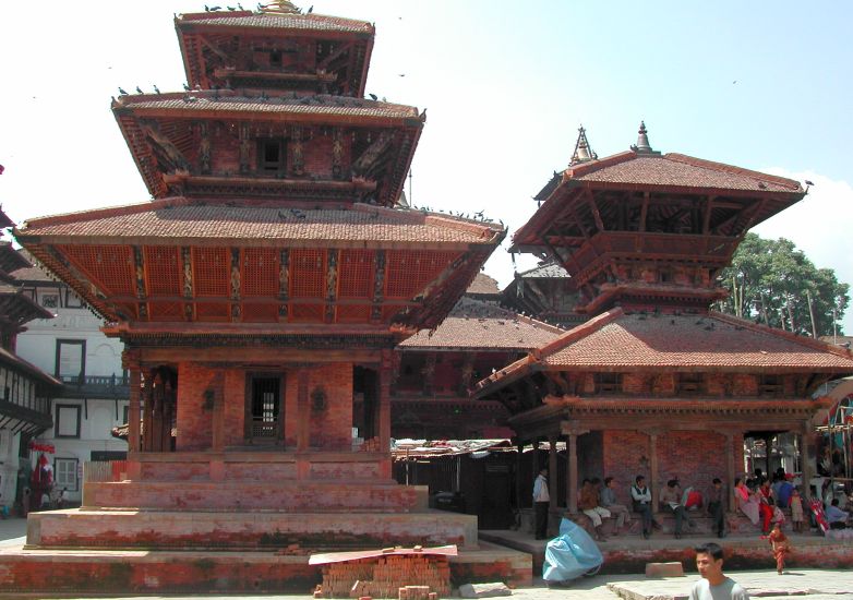 Temples in Durbar Square in Kathmandu