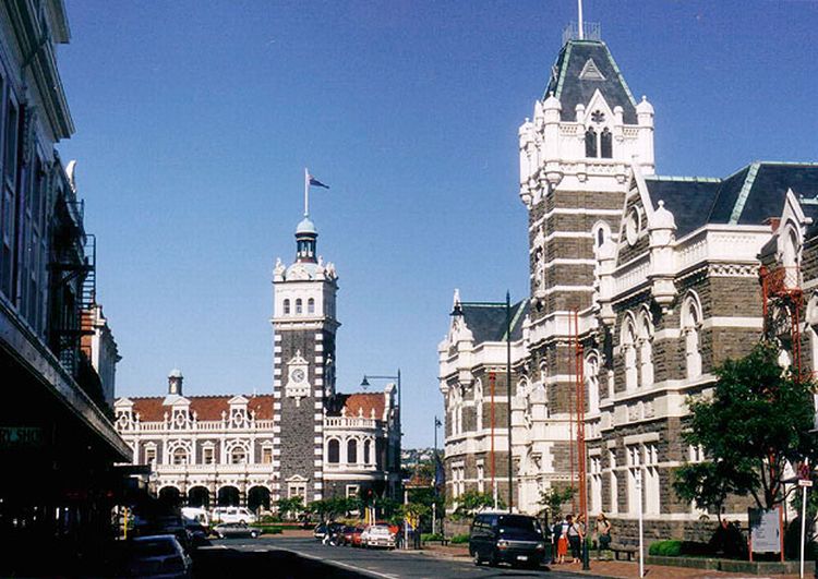 Railway Station and Courts in Dunedin