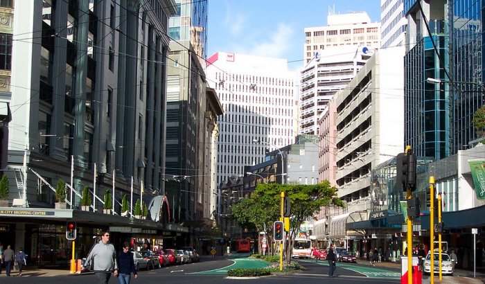 City Centre of Wellington on North Island of New Zealand