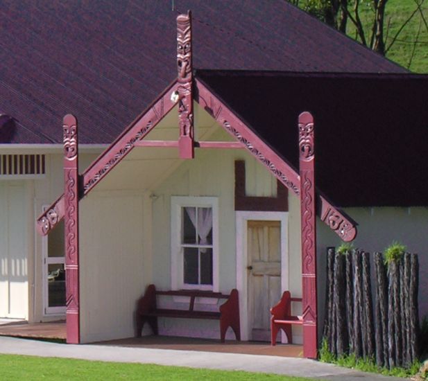 Maori Building at Whenuakura Marae