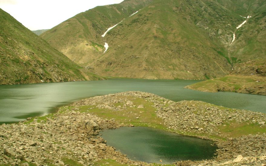 Lake Lulusar in the Kaghan Valley in the Pakistan Karakoram