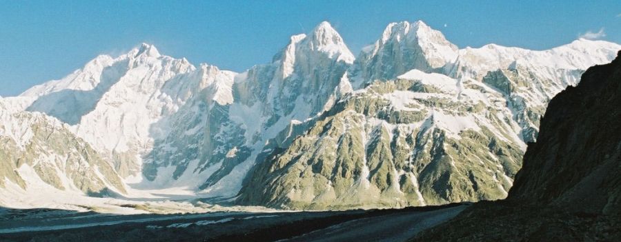 The Seven Thousanders - Kunyang Chishh ( 7852m ) and Pumari Chhish ( 7492m ) in the Karakorum Mountains of Pakistan