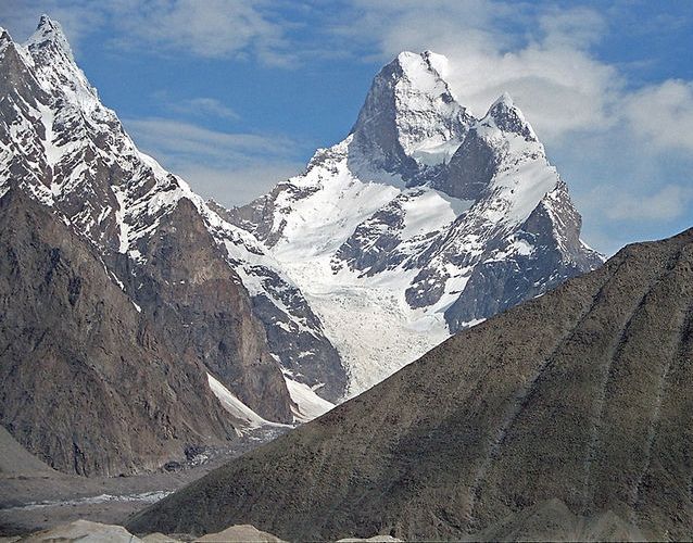 The Seven Thousanders - Muztagh Tower ( 7284m ) from Snow Lake in the Karakorum Mountains of Pakistan