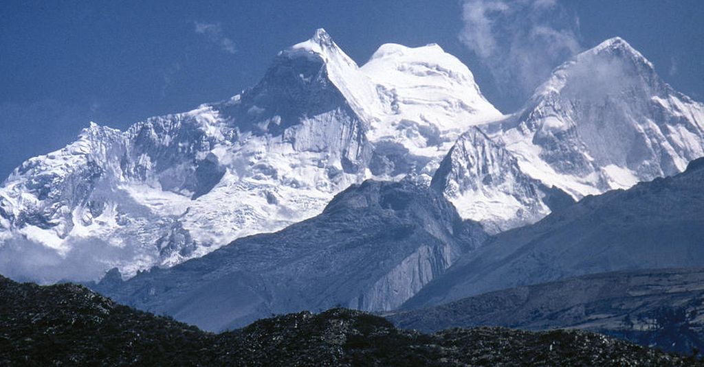Huandoy in the Cordillera Blanca of the Andes of Peru