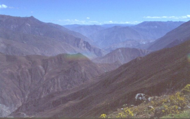 Mountain landscape near Huaraz in Peru