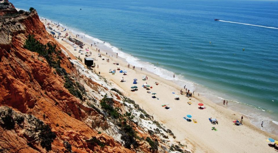 Praia da Falesia on The Algarve in Southern Portugal