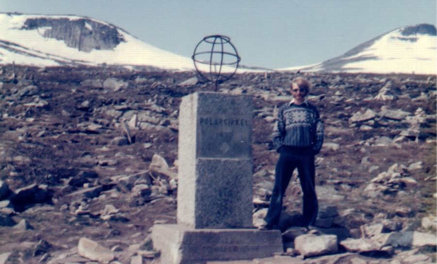Crossing the Arctic Circle ( 6633' North ) in Norway - Polar Circle Monument
