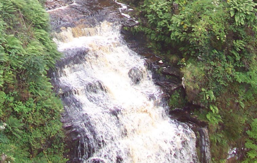 Glenashdale Waterfall on the Island of Arran in Scotland