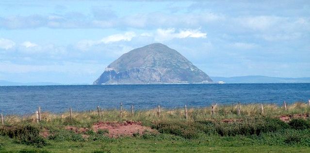 Islet of Ailsa Craig in the Firth of Clyde off the Ayrshire Coast of Scotland