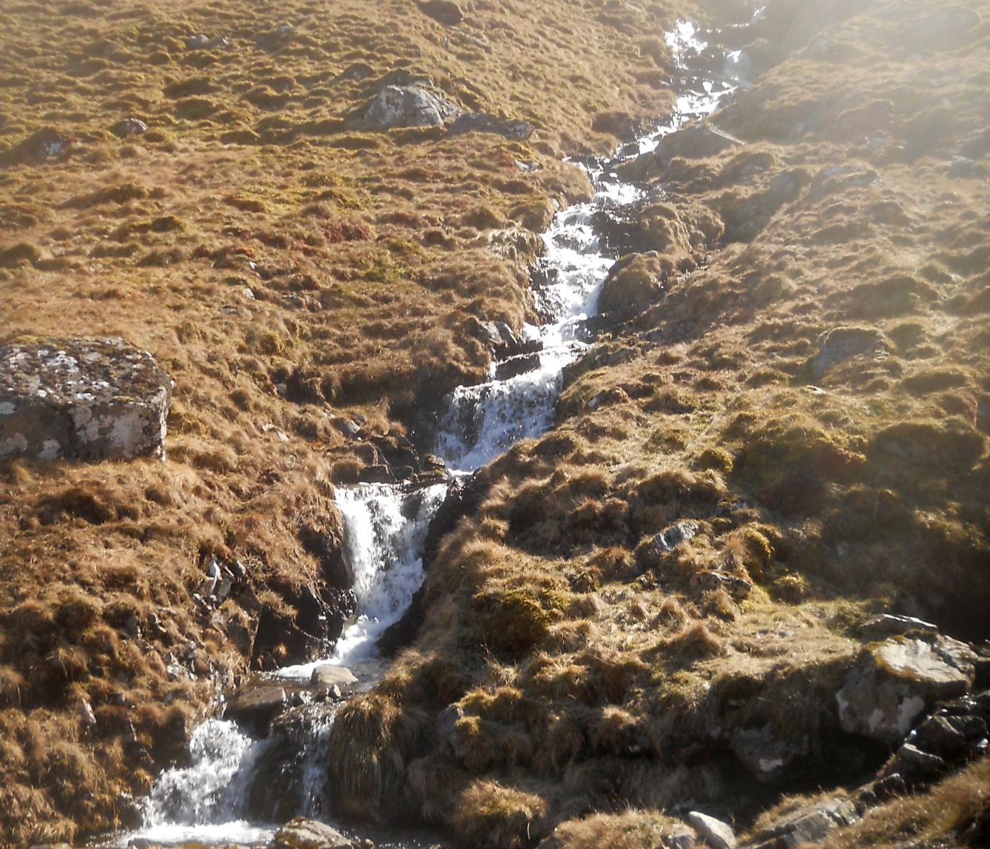 Waterfalls on descent to Coire Achaladair