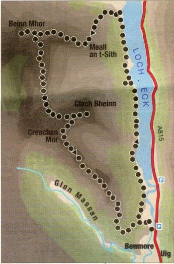 Route Map for Ben Mhor