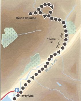 Beinn Bhuidhe - Route map