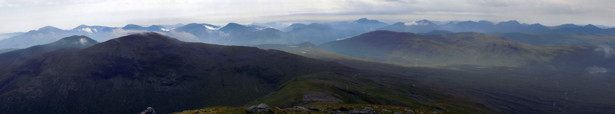 Panorama of the peaks to the south of Ben Lui