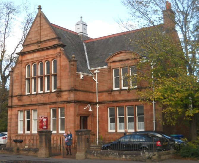 Red sandstone building in Bothwell