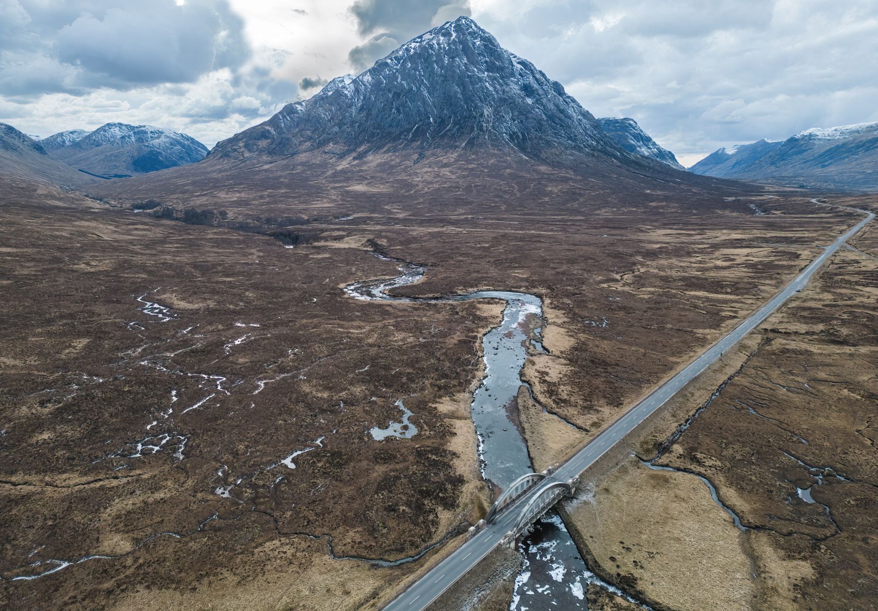 Aerial view of Buachaille Etive Mor