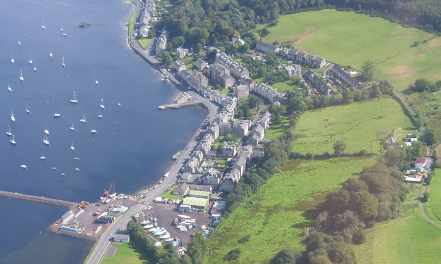 Waterfront at Rothesay on the Isle of Bute in the Firth of Clyde