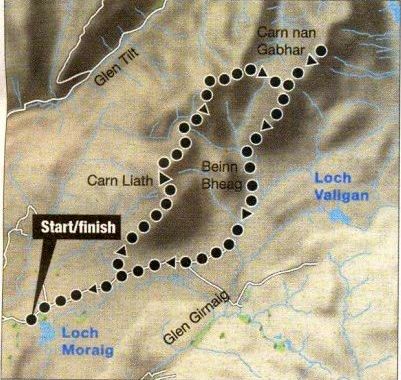 Route Map of Beinn a Ghlo