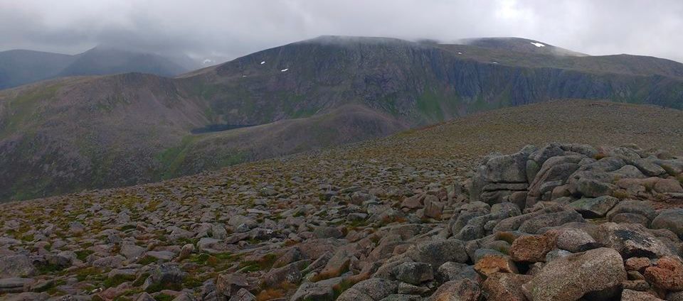 Ben Macdui from Derry Cairngorm in the Cairngorm Mountains of Scotland