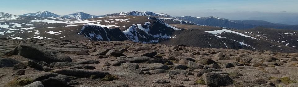 The plateau of the Cairngorm Mountains of Scotland