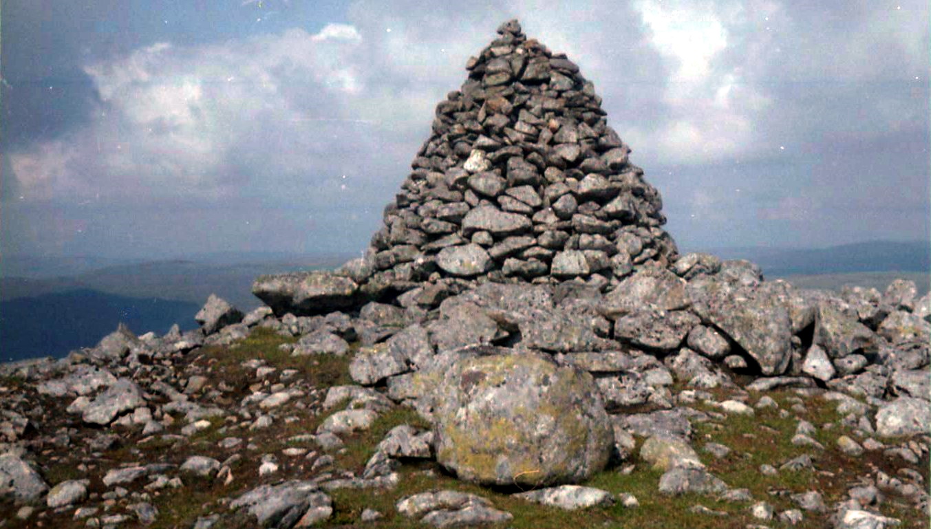 Cairn on Geal Charn in the Monadh Liath Mountains