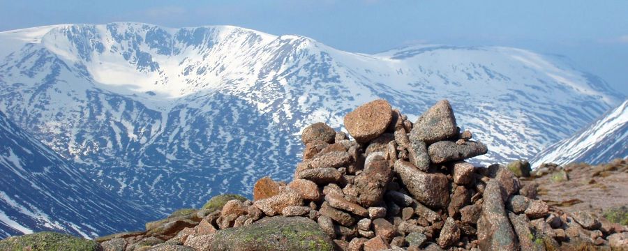 Braeriach from Carn a Mhaim in the Cairngorm Mountains of Scotland