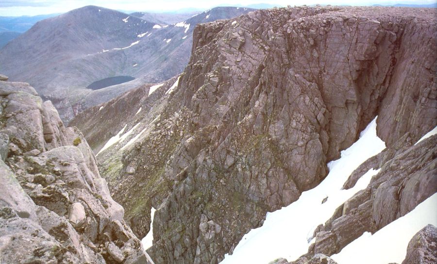 Cairntoul and Cliffs on Braeriach in the Cairngorm Mountains of Scotland