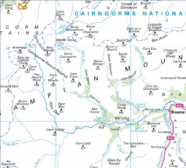 Map of the Cairngorms