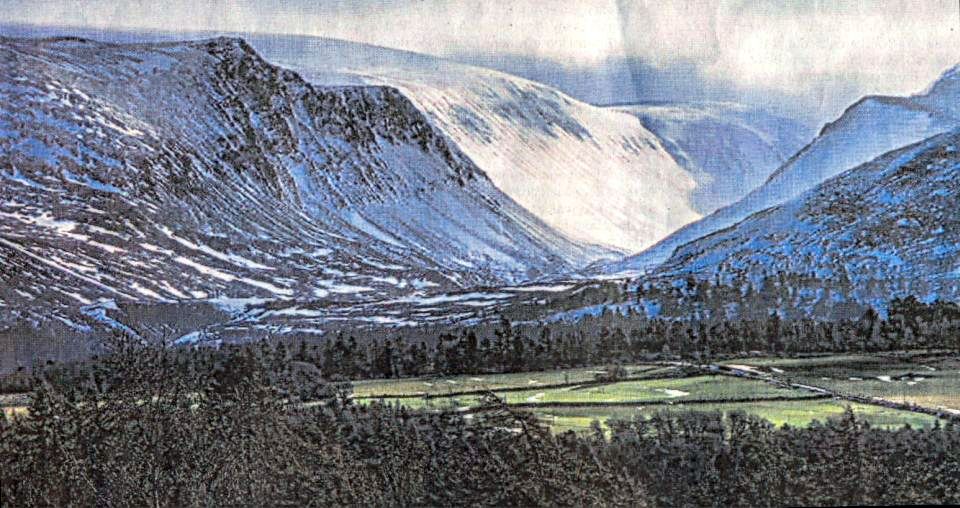 Lairig Ghru through the Cairngorm Mountains of Scotland