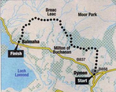 Route Map for Conic Hill