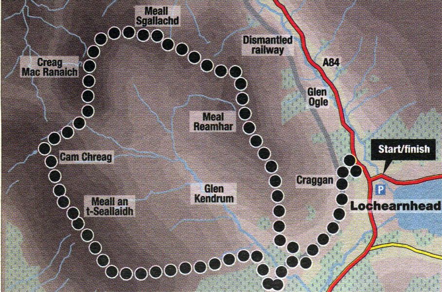 Route Description and Map for Creag Macranaich