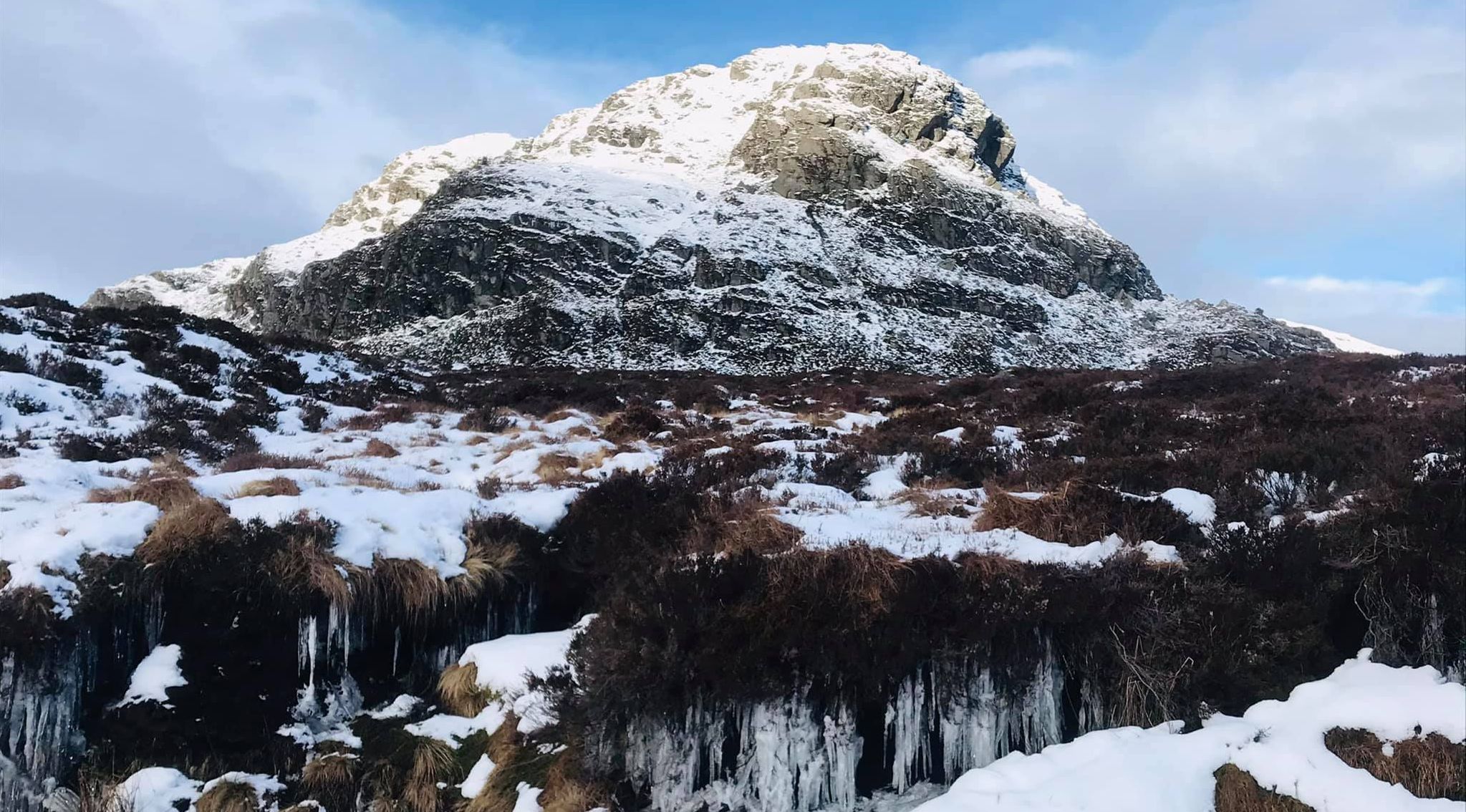 Summit of Creag MacRanaich in winter