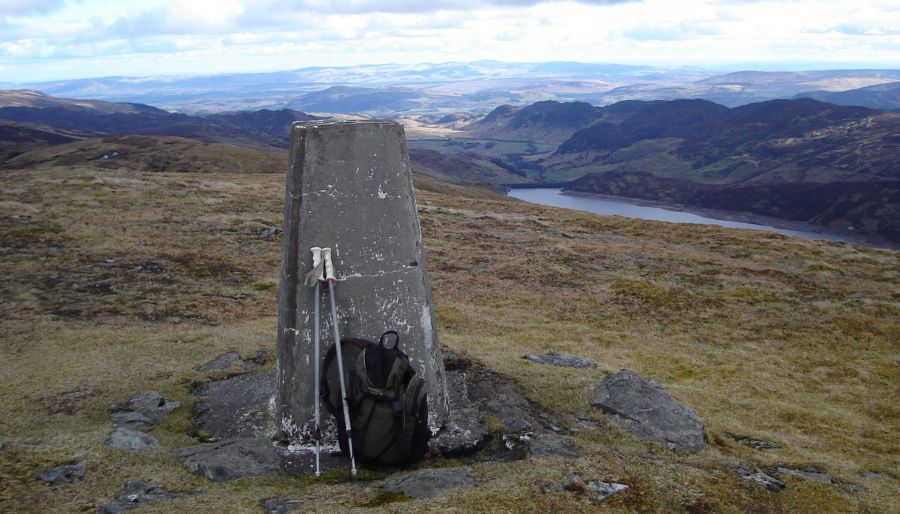 Loch Lednock from the trig point on summit of Creag Uchdag